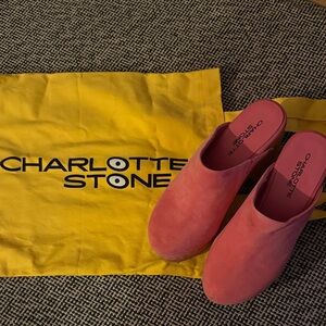 Charlotte Stone Pink Mules/ Size 6/ Barely used